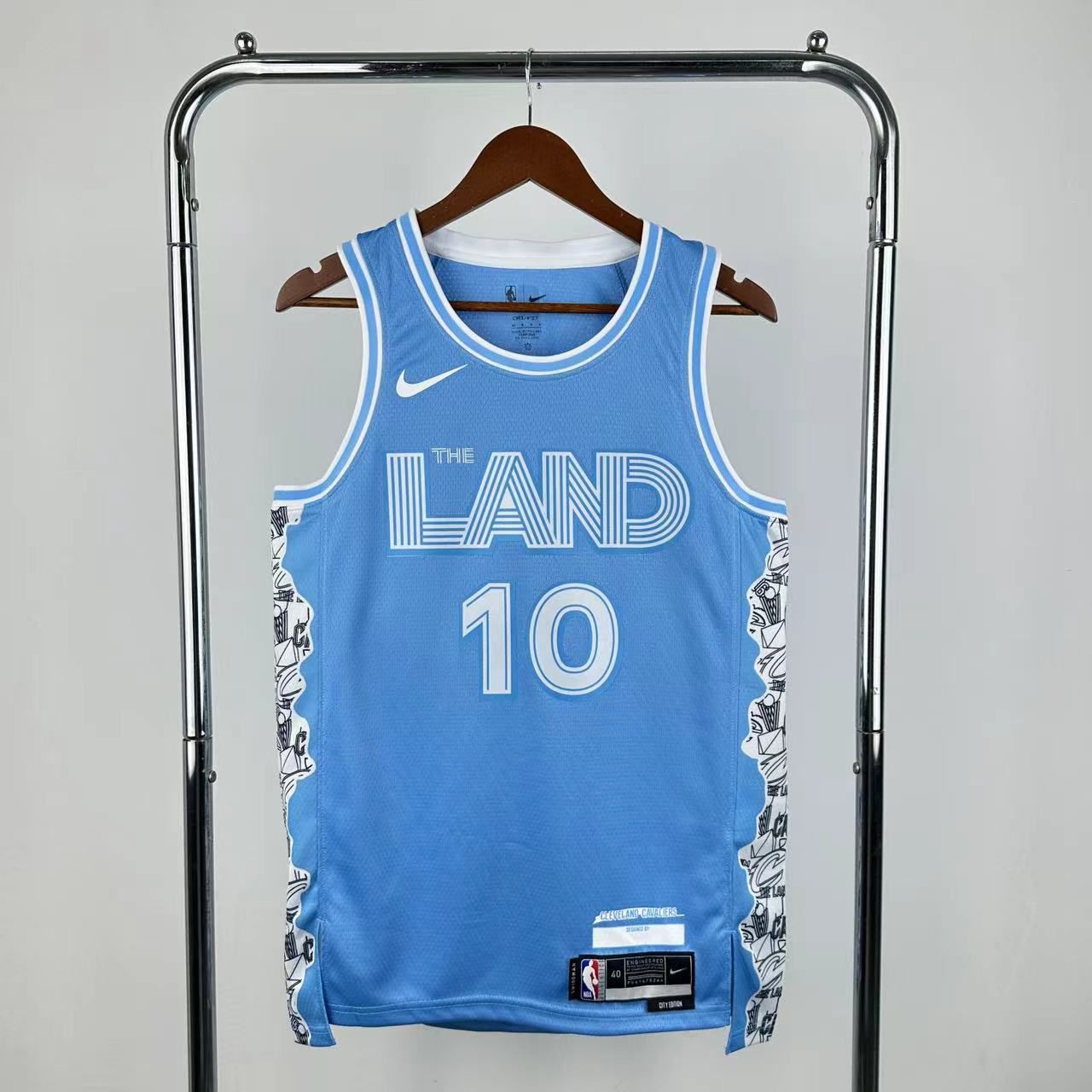 Men Cleveland Cavaliers 10 Garland Light Blue Nike City Edition Season 2025 NBA Jersey